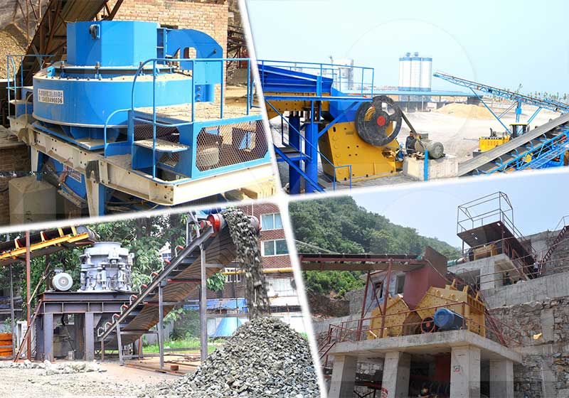 各種破碎設(shè)備加工現(xiàn)場