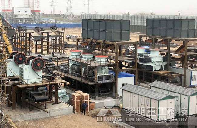 河卵石成套制砂機設(shè)備安裝現(xiàn)場