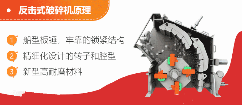 反擊式破碎機:進料粒度:0-700mm 生產(chǎn)能力:70-400噸/時 進料口尺寸:730-2030mm