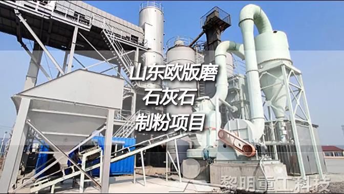 山東濱州時產(chǎn)15噸成品400目MTW歐版磨粉機(jī)石灰石制粉項目